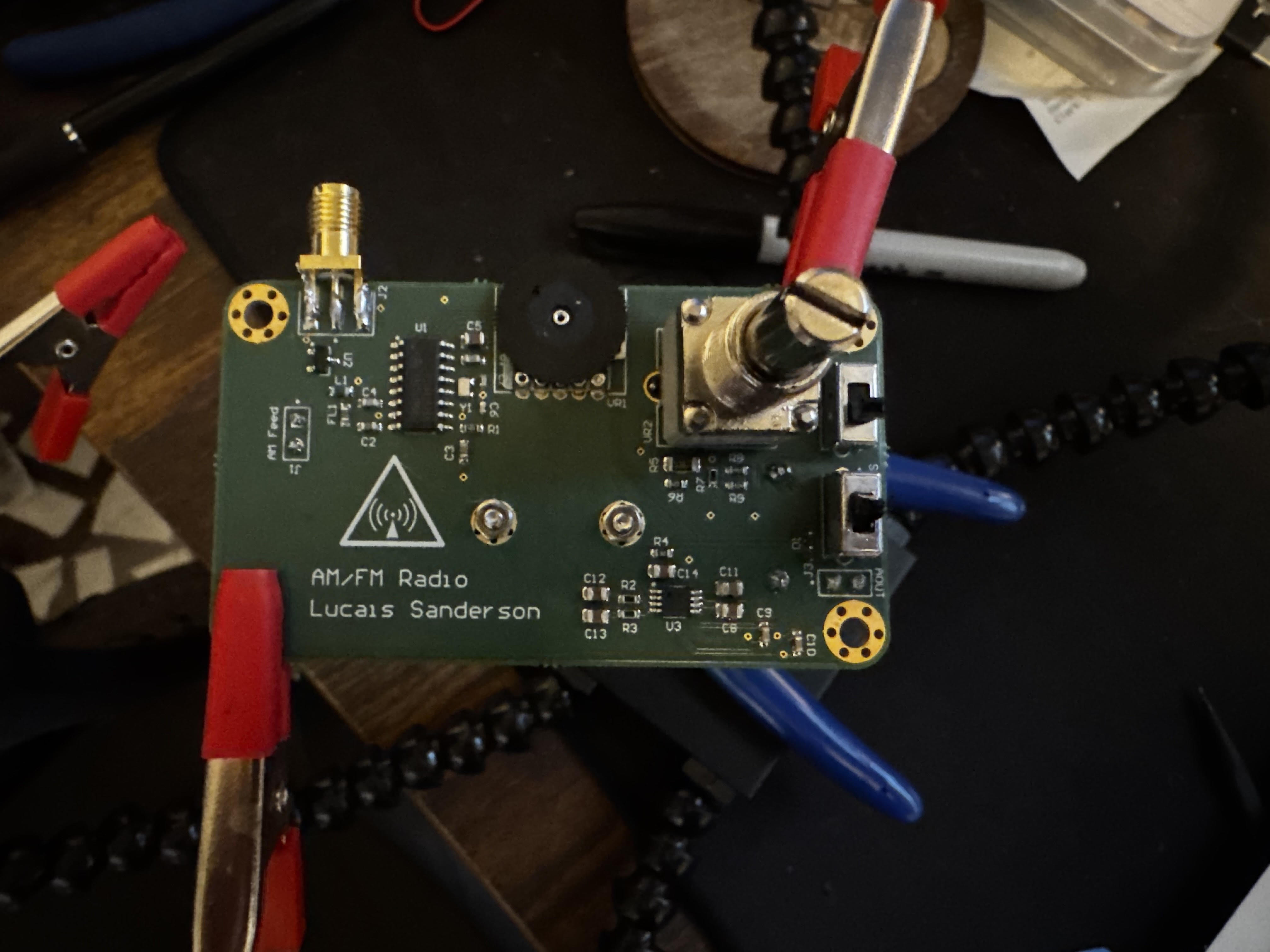 AM/FM Radio v1 Assembled PCB