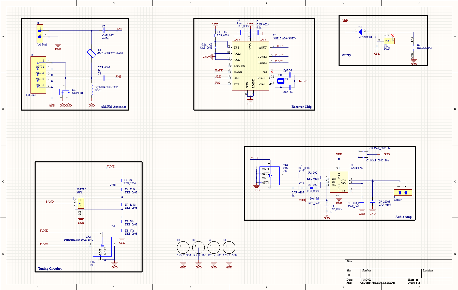 AM/FM Radio Schematic v1 (Altium)